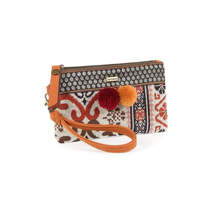 Bolso bandolera TANTREND bordado étnico. Pack Monedero 2-2. 04702778/1
