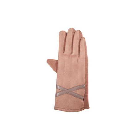 Guantes TANTREND rosa cuarzo con franja gris. Pack guantes 3-3. 04600783