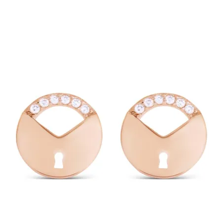 Pendientes Luxenter Uwasa Mujer Plata Baño Rosado y Circonitas brillantes EH121R0000