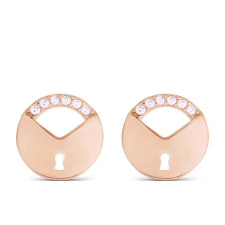 Pendientes Luxenter Uwasa Mujer Plata Baño Rosado y Circonitas brillantes EH121R0000