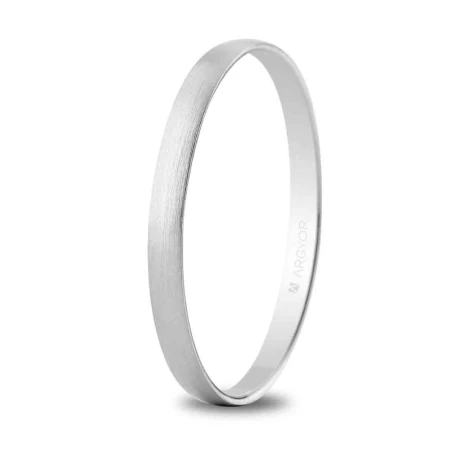 Alianza oro blanco 2mm satinada 5B201S