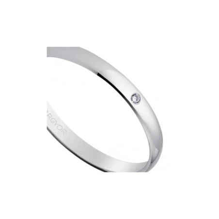 Alianza oro blanco 2,5mm diamante 5B253D