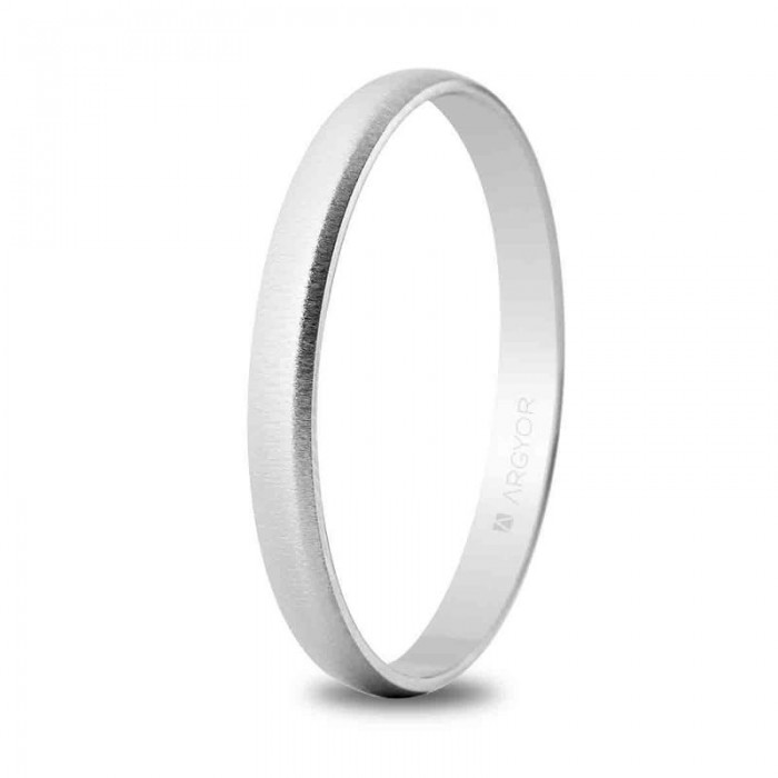 Alianza oro blanco texturizada 5B253T