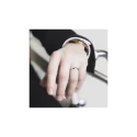 Alianza de boda oro blanco 5B302