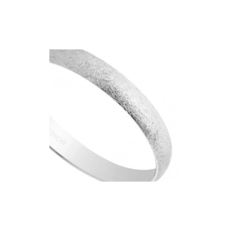 Alianza oro blanco 3mm efecto hielo