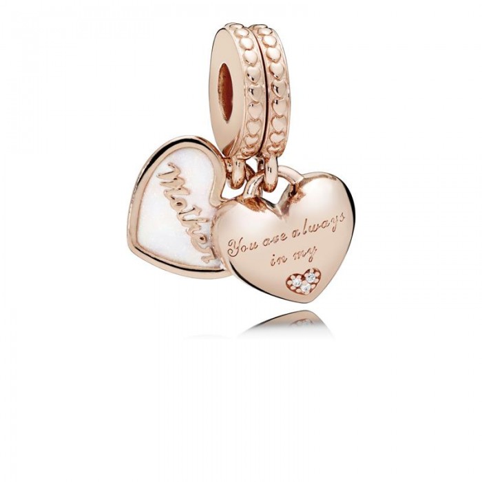 Charm colgante PANDORA Corazones de Madre e hija. 782072EN23