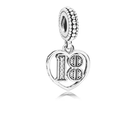 Charm colgante PANDORA 18 Años de Amor. 797262CZ