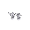 Pendientes Le Carré Mujer Oro Blanco con Diamantes BRIL.00482