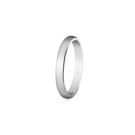 Alianza oro blanco 3mm clásica 5B306