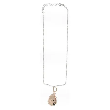 Gargantilla Gota Troquel Plata Rosé 42.5+3cm. lentejuelas Fashion joyeria