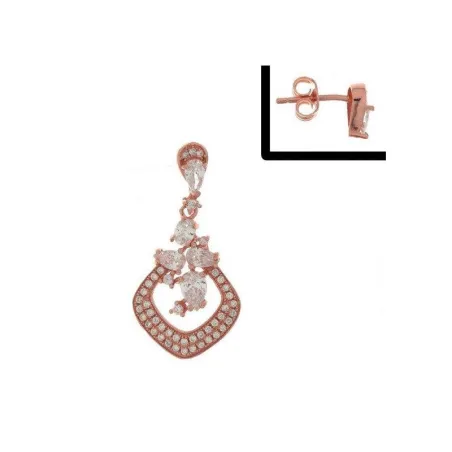 Pendientes colgantes ARXIS Plata en rose y curazo