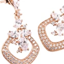 Pendientes colgantes ARXIS Plata en rose y curazo