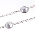 Collar señora ARXIS de plata con circonitas. Borla de piedras  negras naturales 83 centímetros