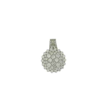 Colgante señora ARXIS de plata. Esfera con circonitas.cuajo piedras