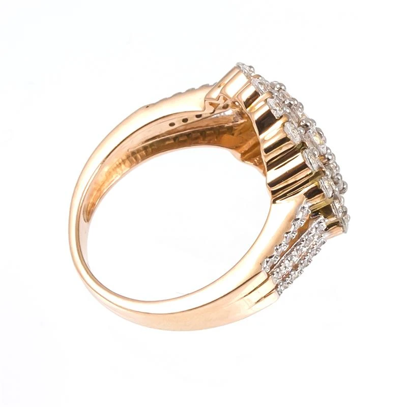 Anillo señora ARXIS de plata en rose con circonitas transparentes.