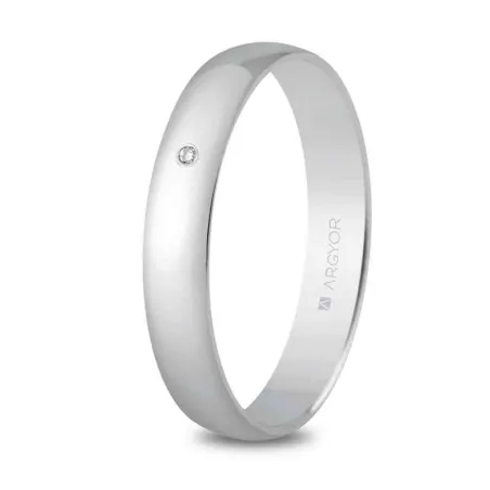 Alianza de boda oro blanco 5B353D