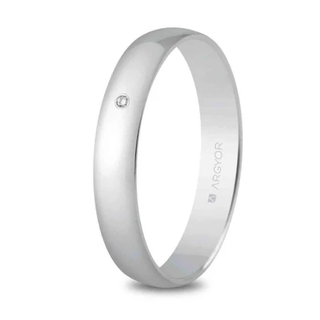 Alianza de boda oro blanco 5B353D