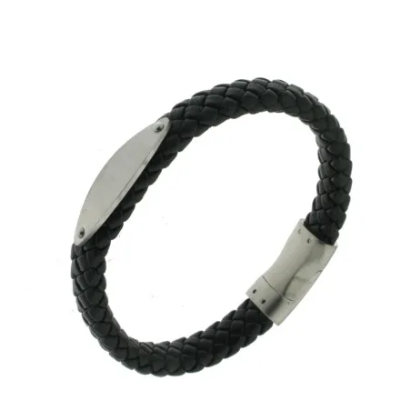 Pulsera de caballero ARXIS diseño trenzado con placa de acero. GD829