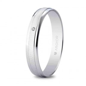 Alianza oro blanco diamante 5B35495D
