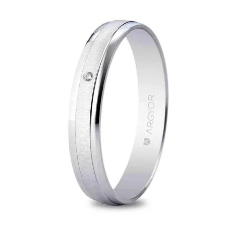 Alianza oro blanco diamante 5B35495D