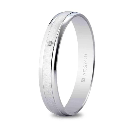 Alianza oro blanco diamante 5B35495D