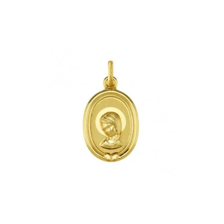 Medalla ovalada Oro Virgen niña Trenza 1926105