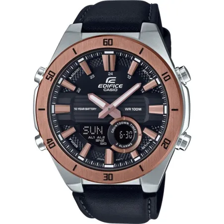 Reloj Edifice Casio Hombre Analógico y Digital Rosado y Negro ERA-110GL-1AVEF