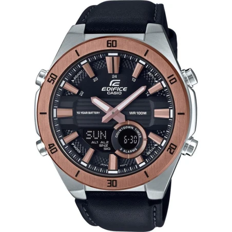 Reloj Edifice Casio Hombre Analógico y Digital Rosado y Negro ERA-110GL-1AVEF