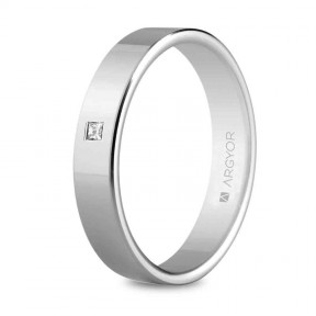 Alianza oro blanco diamante 5B40150P