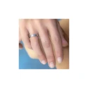 Alianza oro blanco diamante 5B40150P