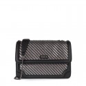 Bolso bandolera mediana TOUS Obraian Braided Negro y plata. 895900072