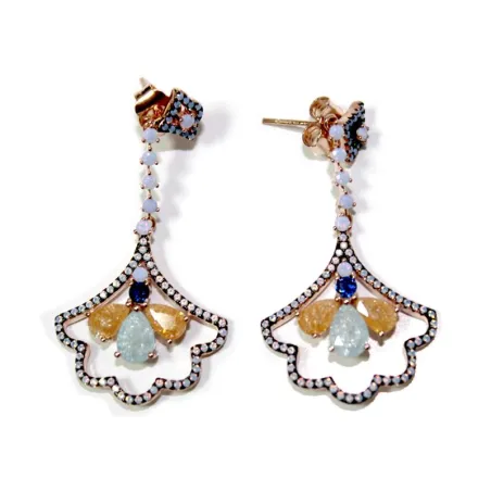 Pendientes plata piedras semipreciosas