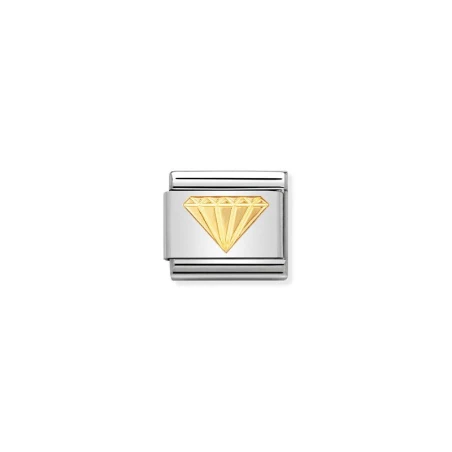 Componible Classic BUENA SUERTE acero y oro de 18k (03_diamante)
