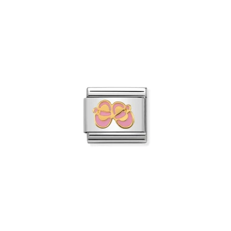 Componible Classic VIDA DIARIA 1 acero, esmalte y oro de 18k (37_Zapatillas Rosa)