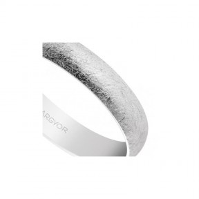 Alianza de oro blanco efecto hielo de 4m 2