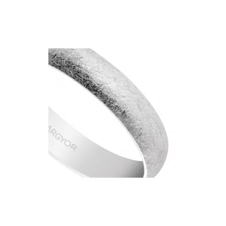 Alianza de oro blanco efecto hielo de 4m