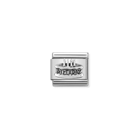 Composable Classic SIMBOLOS OXIDADOS acero y plata 925 (20_Tarta Birthday)