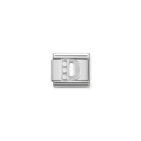 Composable Classic ALFABETO acero, Cubic zirc,  y plata 925 (04_D)