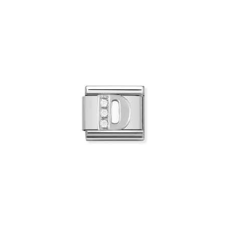Composable Classic ALFABETO acero, Cubic zirc,  y plata 925 (04_D)