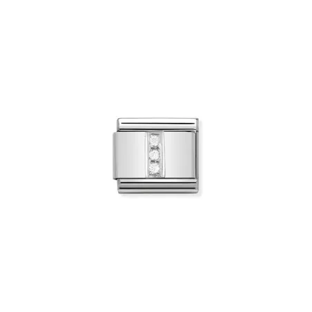 Composable Classic ALFABETO acero, Cubic zirc.  y plata 925 I