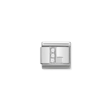 Composable Classic ALFABETO acero, Cubic zirc.  y plata 925 L