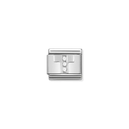 Composable Classic ALFABETO acero, Cubic zirc,  y plata 925 (20_T)