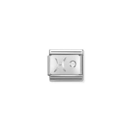 Composable Classic ZODIACO acero, Cubic zirc, y plata 925 (12_piscis)