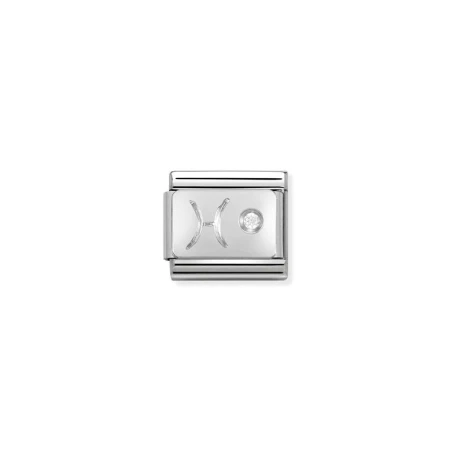 Composable Classic ZODIACO acero, Cubic zirc, y plata 925 (12_piscis)