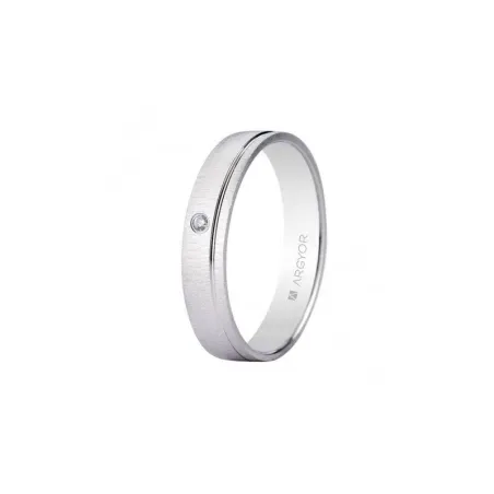 Alianza oro blanco y diamante 5B45473D