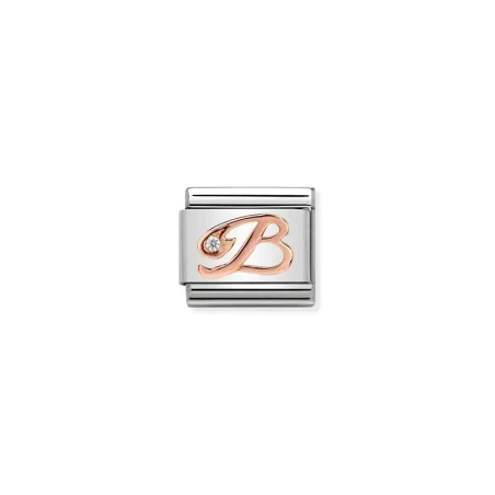 Composable Classic LETTERE acciaio, zirconi e oro 375 (02_B)