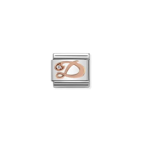 Composable Classic LETTERE acciaio, zirconi e oro 375 (04_D)