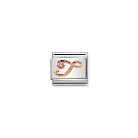 Composable Classic LETTERE acciaio, zirconi e oro 375 (20_T)
