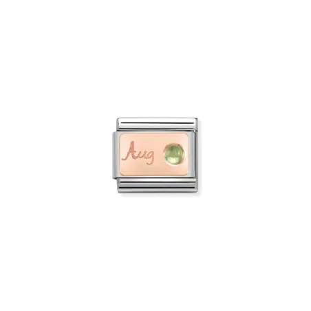 Composable Classic PIEDRA MES en acero y oro 375 (08_Agosto OLIVINA)