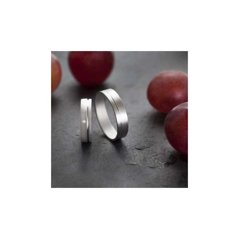Alianza oro blanco 5mm confort 5B50316
